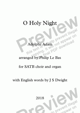 page one of O Holy Night