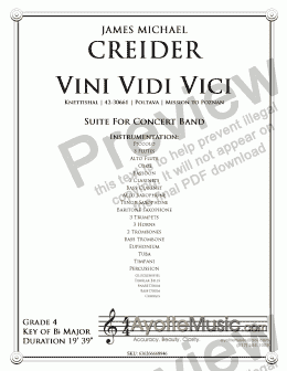 page one of Creider - Veni Vidi Vici Suite