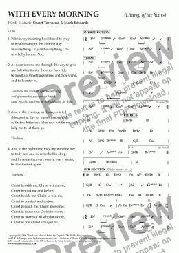 page one of WITH EVERY MORNING  (Liturgy of the hours)