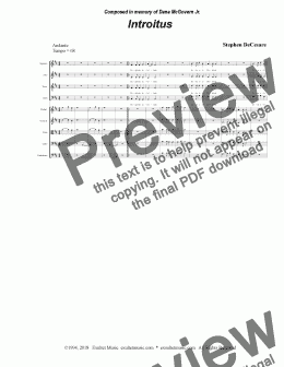 page one of Introitus (from "Requiem Mass") (Full Score and Parts)