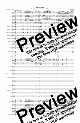 page one of Lacrimoso (for large orchestra, chorus and soloists) - Score and parts