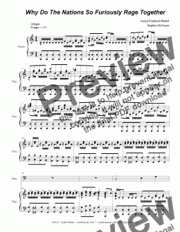 page one of Why Do The Nations All Furiously Rage Together (for Bassoon Solo and Piano)