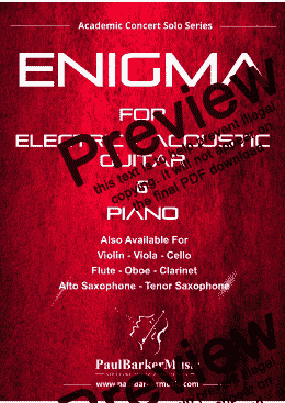 page one of Enigma (Acoustic Guitar & Piano)