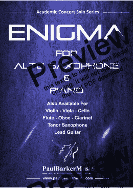 page one of Enigma (Alto Saxophone & Piano) 