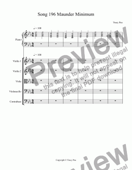 page one of Song 196 Maunder Minimum