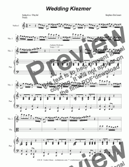 page one of Wedding Klezmer