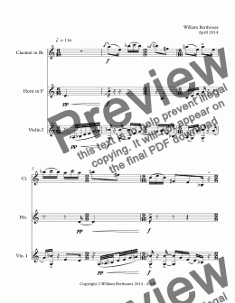 page one of Trio for Clarinet, Horn, & Violin