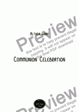 page one of Communion Celebration