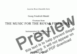 page one of Music for the Royal Fireworks