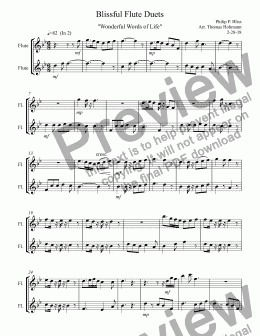 page one of Blissful Flute Duets