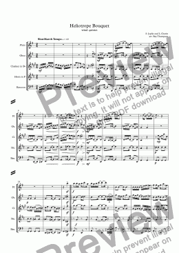 page one of  Joplin & Chavin: "Heliotrope Bouquet" - wind quintet