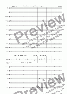 page one of Fantasia on a Theme by Johannes Ockeghem, Op. 69