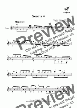 page one of Sonata 4 for solo guitar