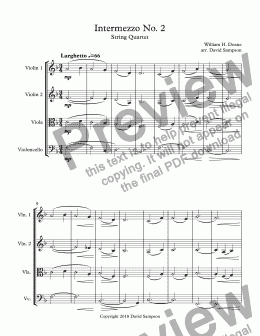 page one of Intermezzo No. 2