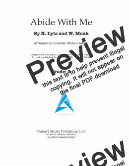 page one of Abide With Me [CONDUCTOR SCORE]