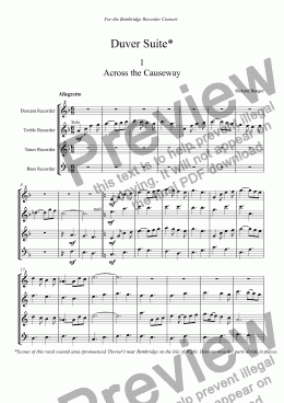 page one of Duver Suite