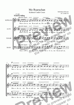 page one of Mo Ruarachan - Full Score