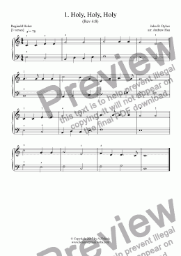 page one of Holy, Holy, Holy - Really Easy Piano 1