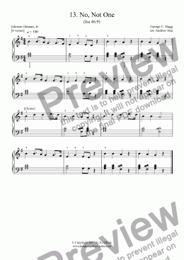 page one of No, Not One - Really Easy Piano 13