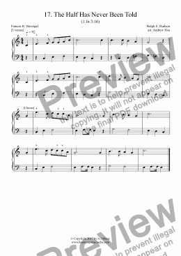 page one of The Half Has Never Been Told - Really Easy Piano 17