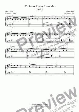 page one of Jesus Loves Even Me - Really Easy Piano 27