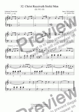 page one of Christ Receiveth Sinful Men - Really Easy Piano 32