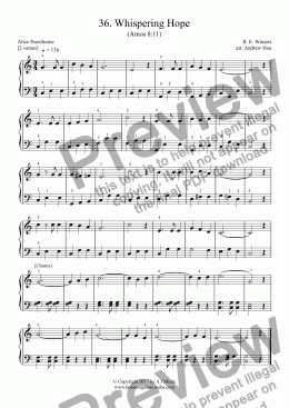 page one of Whispering Hope - Really Easy Piano 36