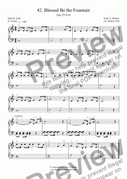 page one of Blessed Be the Fountain - Really Easy Piano 42