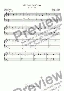 page one of Near the Cross - Really Easy Piano 48