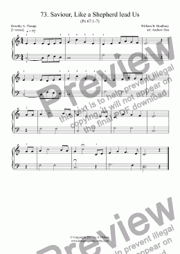 page one of Saviour, Like a Shepherd lead Us - Really Easy Piano 73