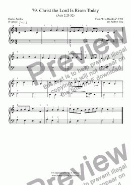 page one of Christ the Lord Is Risen Today - Really Easy Piano 79