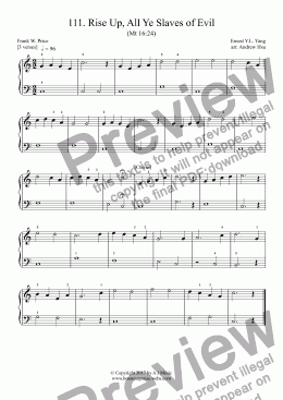 page one of Rise Up, All Ye Slaves of Evil - Really Easy Piano 111