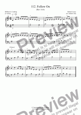 page one of Follow On - Really Easy Piano 112