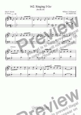 page one of Singing I Go - Really Easy Piano 162