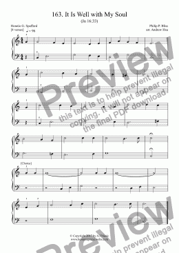 page one of It Is Well with My Soul - Really Easy Piano 163