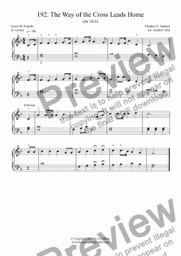 page one of The Way of the Cross Leads Home - Really Easy Piano 192