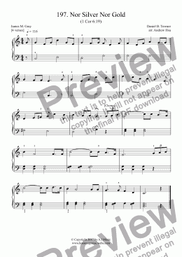 page one of Nor Silver Nor Gold - Really Easy Piano 197