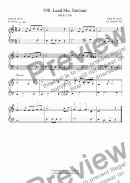 page one of Lead Me, Saviour - Really Easy Piano 198