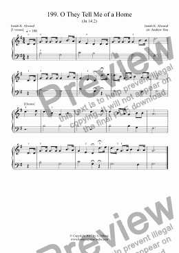 page one of O They Tell Me of a Home - Really Easy Piano 199