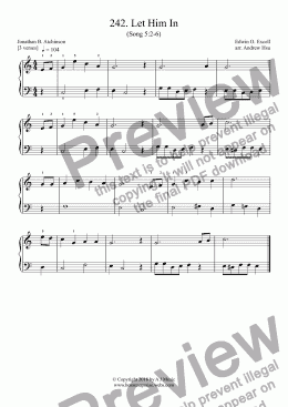 page one of Let Him In - Really Easy Piano 242