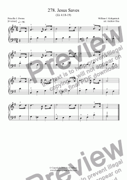 page one of Jesus Saves - Really Easy Piano 278