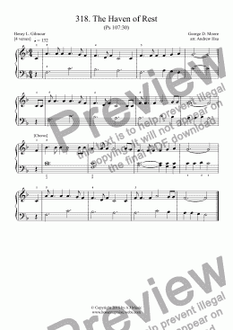 page one of The Haven of Rest - Really Easy Piano 318