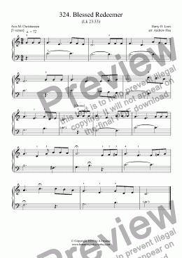 page one of Blessed Redeemer - Really Easy Piano 324