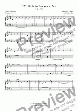 page one of He Is So Precious to Me - Really Easy Piano 325