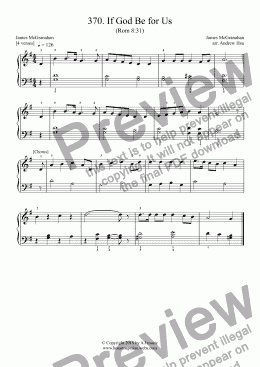 page one of If God Be for Us - Really Easy Piano 370