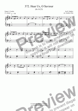 page one of Hear Us, O Saviour - Really Easy Piano 372