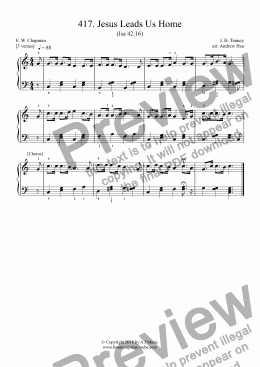 page one of Jesus Leads Us Home - Really Easy Piano 417