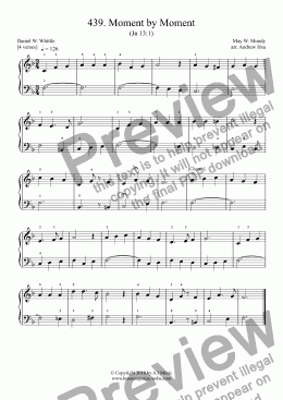 page one of Moment by Moment - Really Easy Piano 439