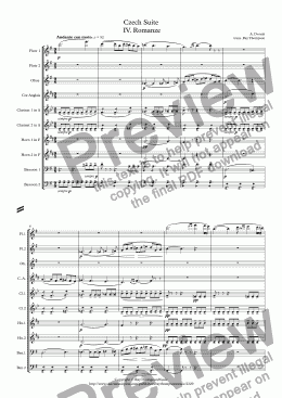 page one of Dvorak: Czech Suite  IV. Romanze - wind dectet