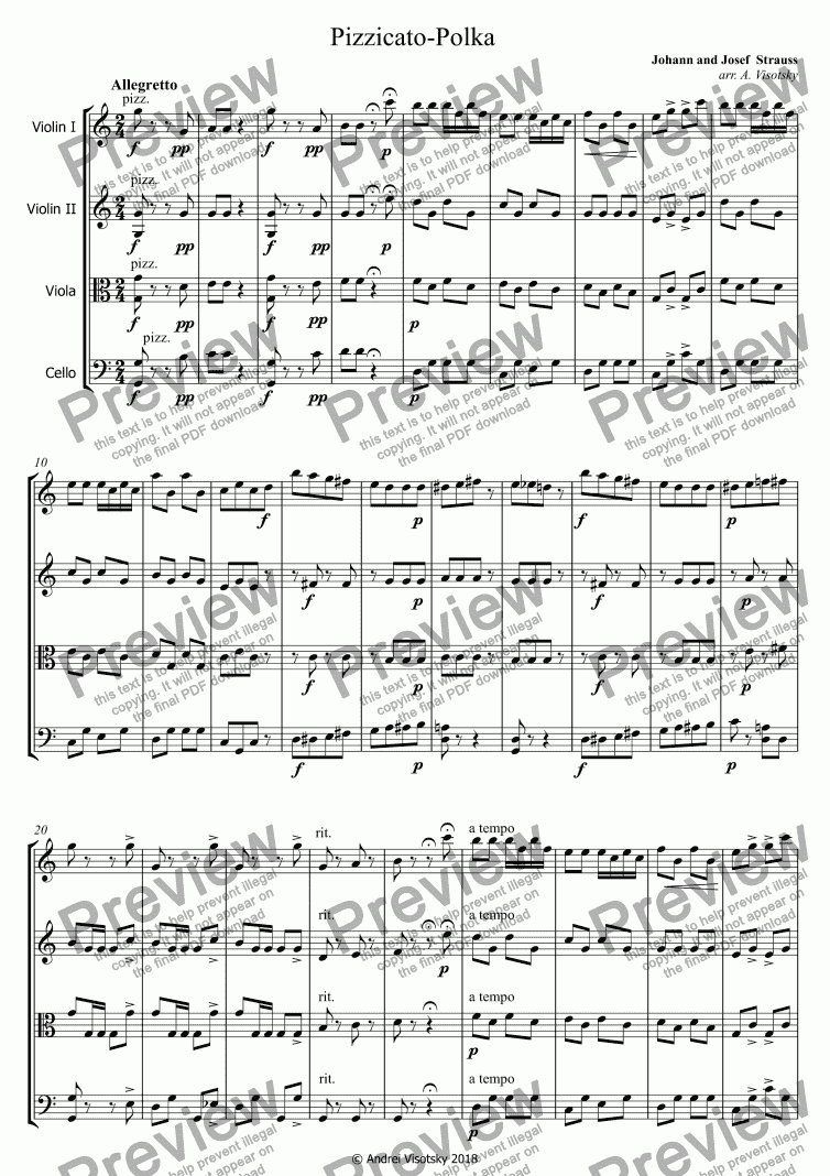 pizzicato polka delibes flute sheet